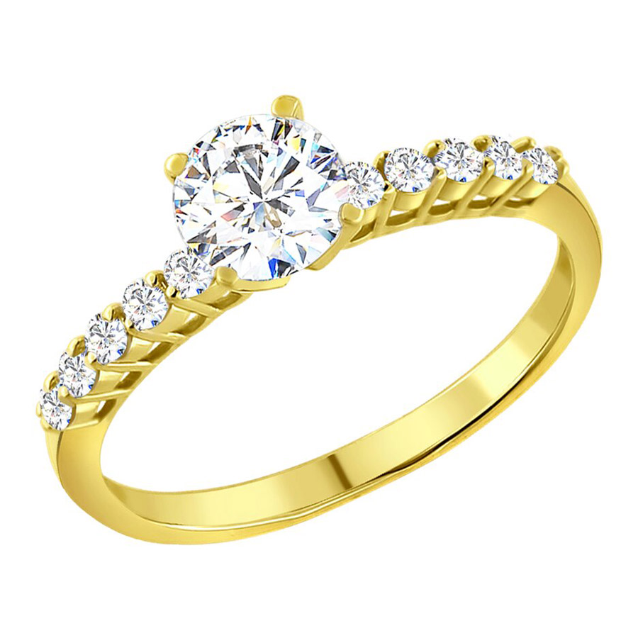 Кольцо, золото, фианит, 012953-2